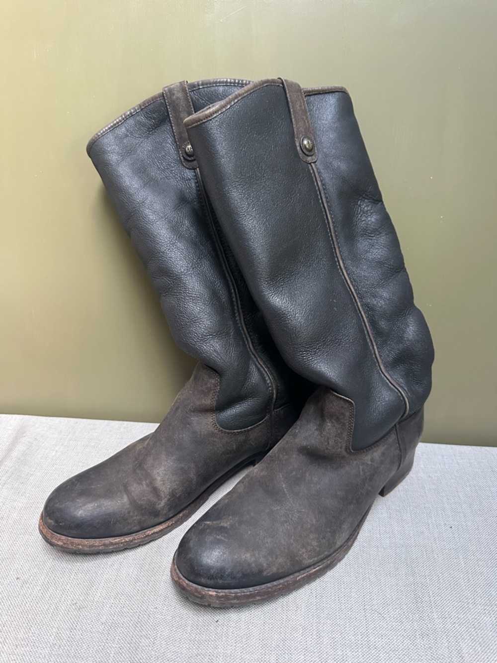 FRYE Melissa Button Sheep Shearling Boots